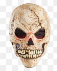 4 Vinyl Skull Mask Transparent Png - Cracked Skull,Skull Mask Png