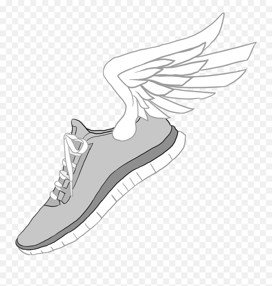 Nike Clipart Transparent - Shoes With Wings Drawing Png Shoe With Wings Drawing,Nike Transparent
