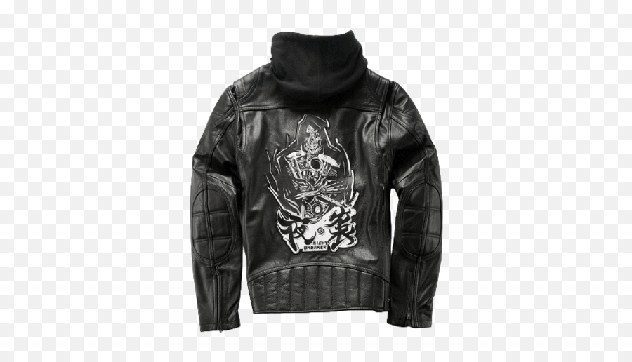 Skull Leather Jacket - Leather Jacket Png,White Icon Motorcycle Jacket