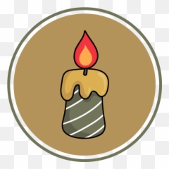 Christmas Icon Candle Yellow Orange Graphic By Isalsemarang - Language png