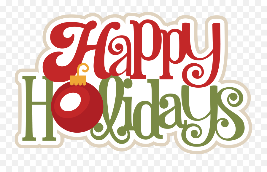 Happy Holidays Png 3 Image - Clip Art Christmas Happy Holidays,Holidays Png
