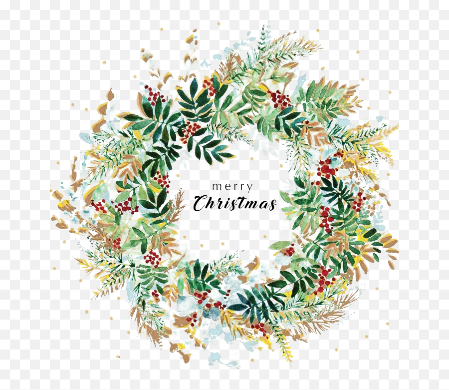 Christmas Wreath Png Background Image - Merry Christmas Wreath Png,Christmas Reef Png
