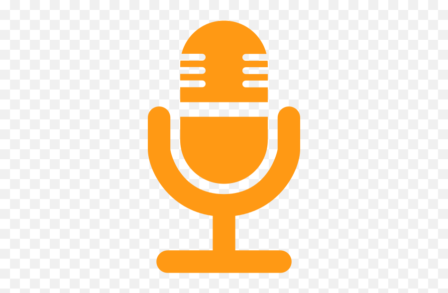 Microphone Icon Myiconfinder - Orange Mic Icon Png,Mic Icon Png