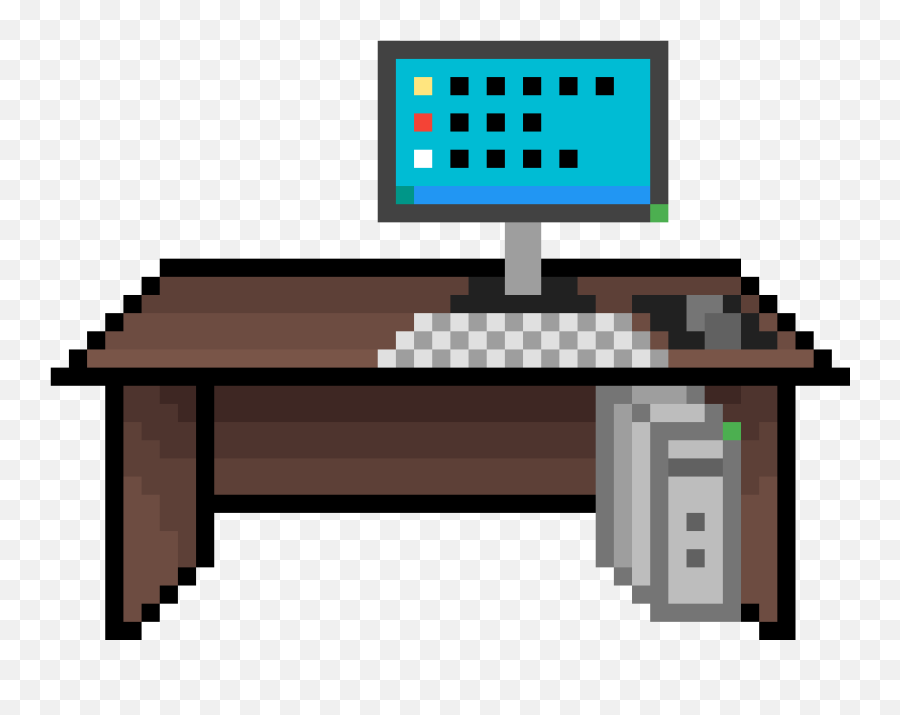 Computer Desk Transparent Png Image - Coração Minecraft Png,Computer Desk Png