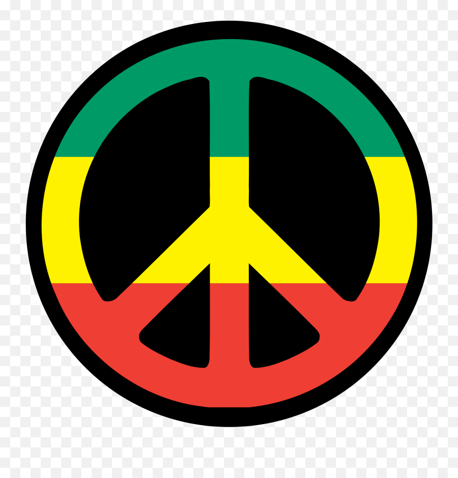Rasta Peace Sign Flags Symbol Cnd Logo - Logo Bob Marley Png,Peace Sign Png
