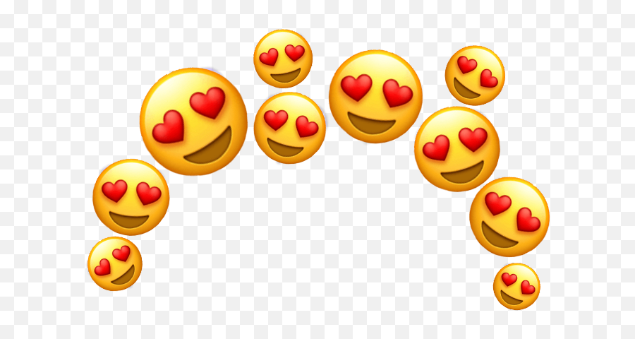 Hearteyes Heart Emoji Crown Emojicrown Random Sticker - Emoji Png For Editing,Heart Eyes Png