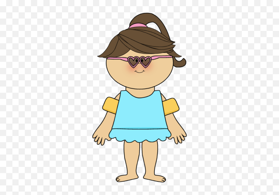 Download Hd Glasses Clipart Summer - Summer Kid Clipart Girl Wearing Sunglasses Clipart Png,Sunglasses Clipart Transparent
