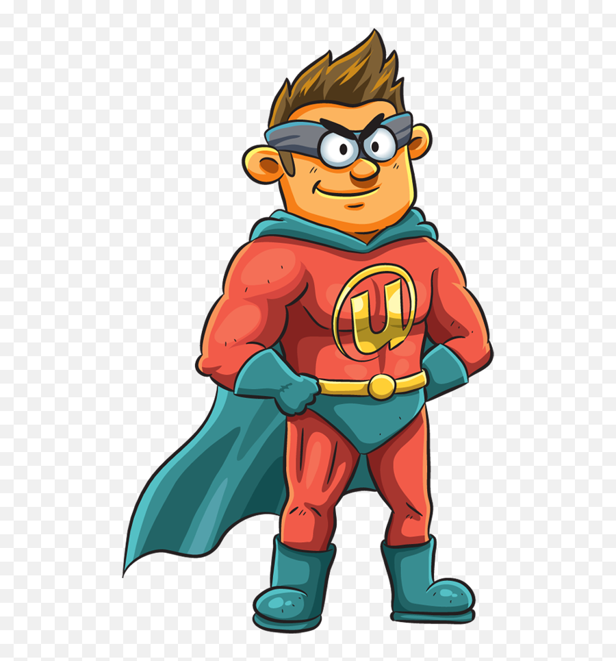 Amazing Superhero With Cape Standing - Illustration Png,Superman Cape Png