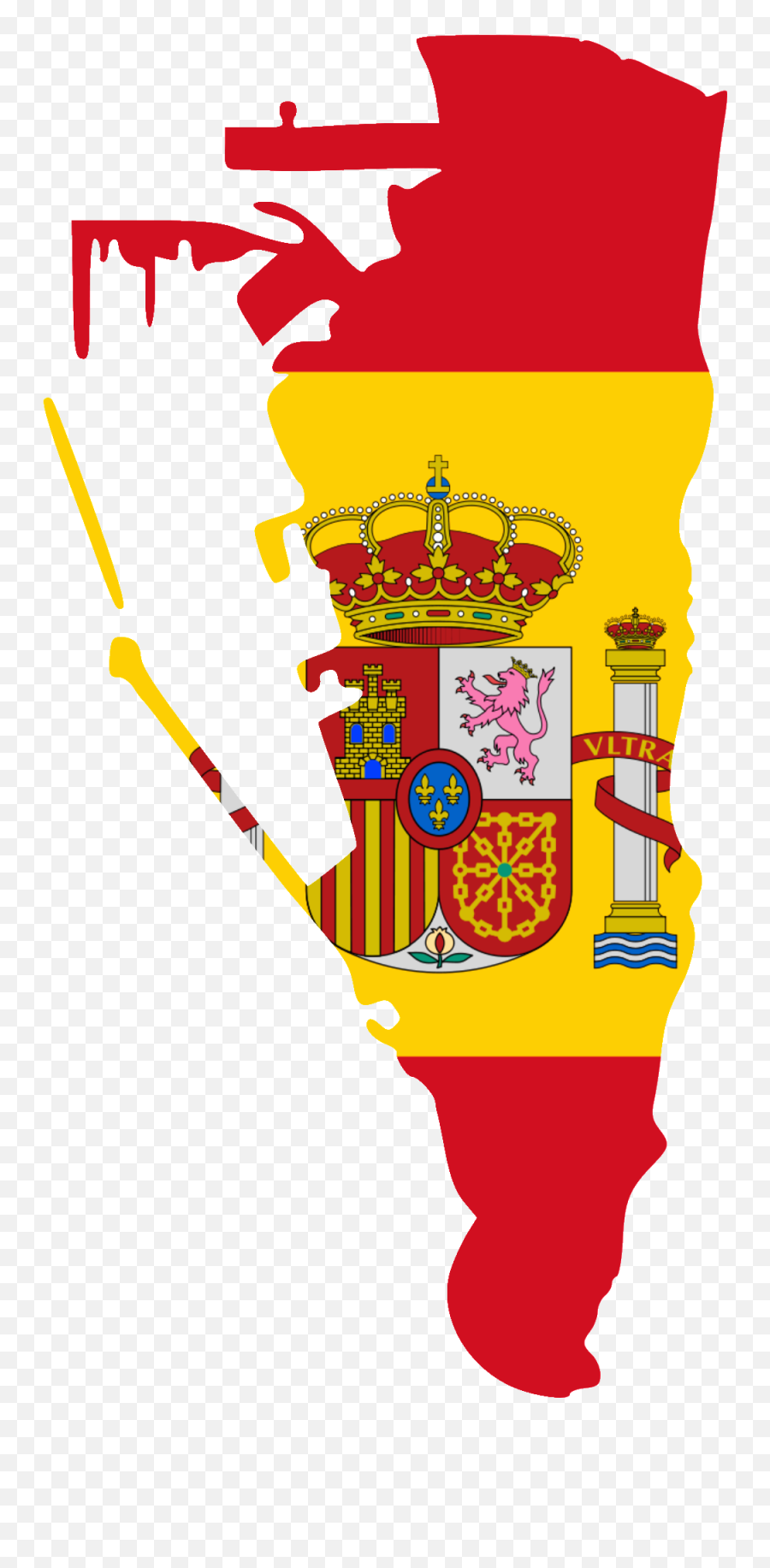 Flag Map Of Gibraltar - Spain Flag Png,Spanish Png