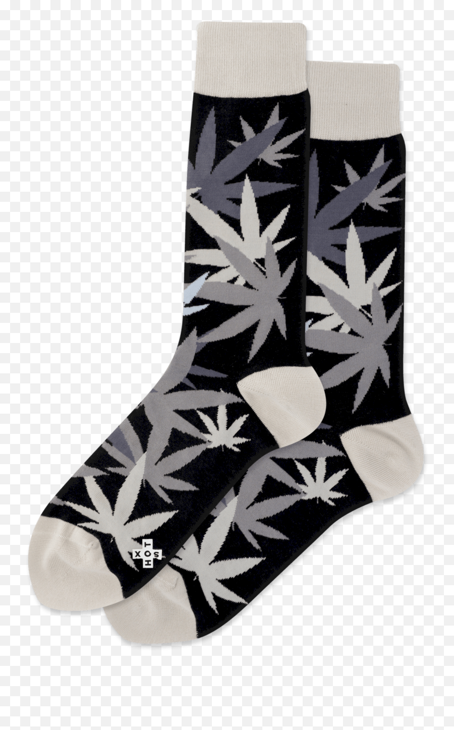 Menu0027s Weed Leaf Crew Socks U2013 Hotsox - Sock Png,Weed Leaf Transparent