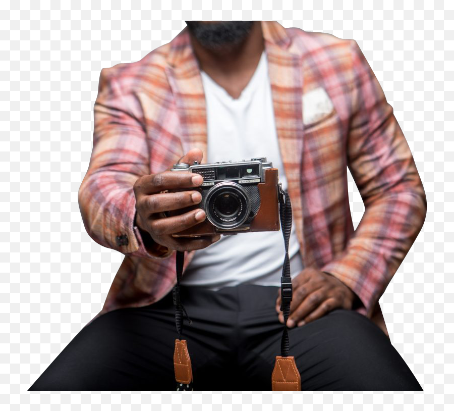 Man Seated With Camera Transparent - Photography Png,Camera Transparent Background