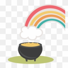 Rainbow With Pot Of Gold Svg Cutting - St Patricks Transparent png