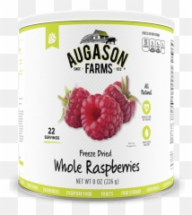 Augason Farms Freeze Dried Whole Raspberries Can The Jim Bakker Show Store - Dried Fruit Png,Raspberries Png