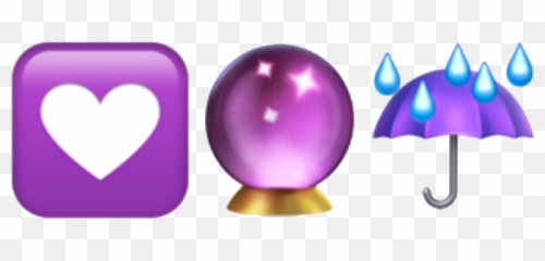 Purple Emoji Globe Rain Umbrella Heart - Emojis Tumblr Iphone png