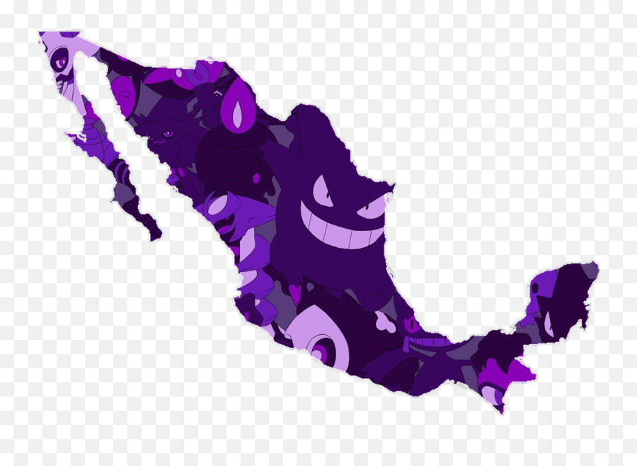 Conceptual Event Día De Muertos Pokemon Go Hub - Mexico Map Outline Png,Gastly Png