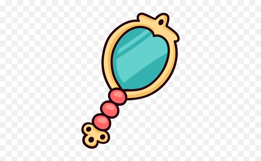 Princess Hand Mirror Colorful Icon Stroke - Transparent Png Espejo De Mano Princesa Colorear,Hand Mirror Png