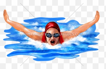 butterfly swimmer clipart