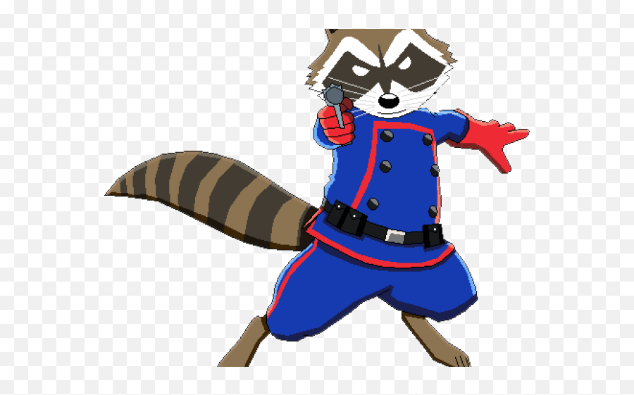 Rocket Raccoon Clipart Animated - Rocket Racoon Marvel Vs Capcom Png,Raccoon Transparent Background