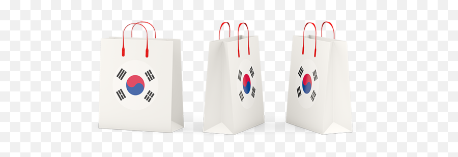 Shopping Bags Illustration Of Flag South Korea - South Korea Flag Png,Shopping Bags Png