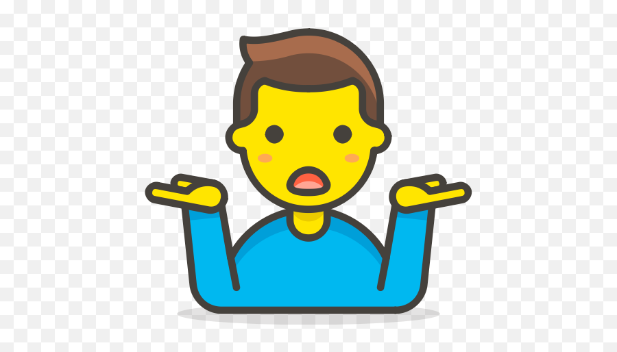 Man Shrugging Icon - Family Emoji Png,Shrug Emoji Transparent