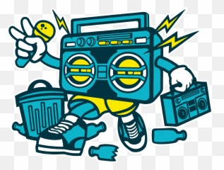 Boombox Star - Graffiti Transparent Cartoon Jingfm Music png