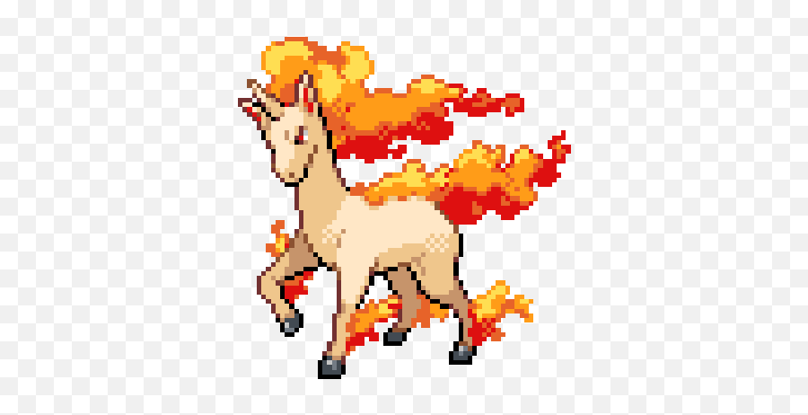 Pokemon Charging Up Sticker For Ios Android Giphy - Pokemon Pixel Art Rapidash Png,Pokemon Gif Transparent
