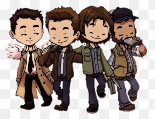 Supernatural Castiel Bobby Dean Sam Sticker Amanda - Supernatural Shirt With Characters png