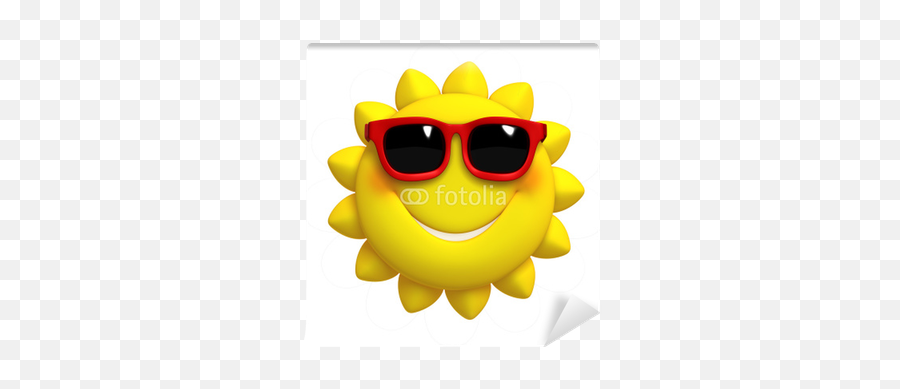 3d Cartoon Cute Sun Wall Mural Pixers - 3d Cartoon Sun Png,3d Sun Icon