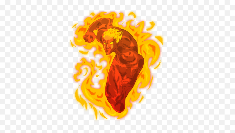 Fire Game Human Torch Images - Cartoon Fire Man Png,Cartoon Fire Png