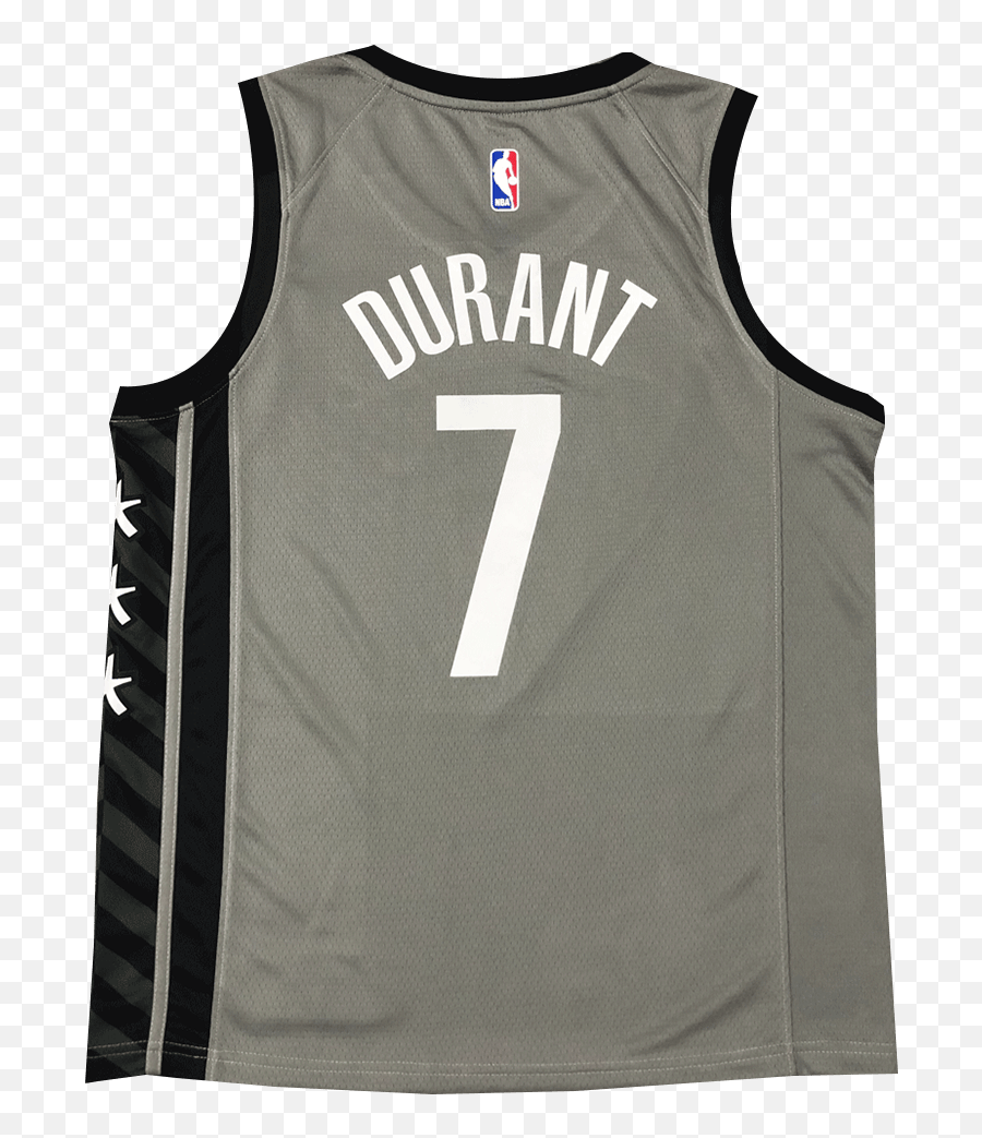 Durant 7 Brooklyn Nets Swingman Gray Nba Jersey 202021 By - Sleeveless Png,Nba Icon