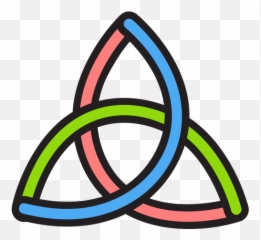 Triquetra Icon Of Colored Outline Style - Symbol Of The Holy Trinity Png,Triquetra Png