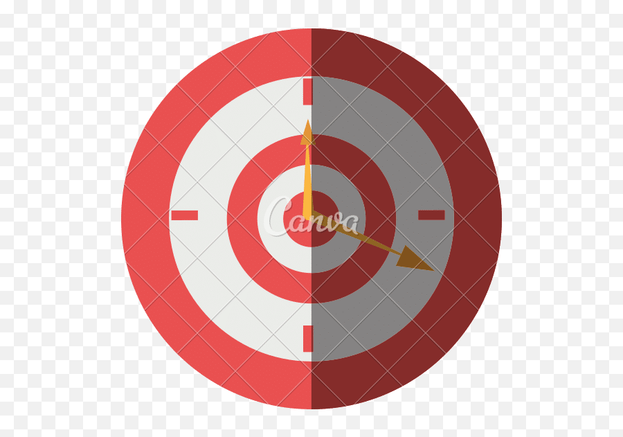 Target Time Clock Icon - Canva Shooting Target Png,Time Clock Icon