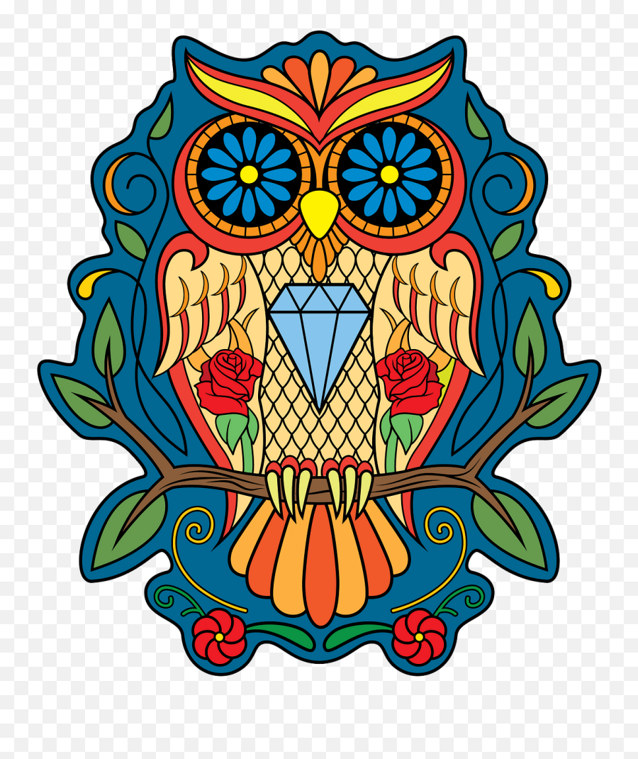 Day Of The Dead Owl Clipart Free Download Creazilla - Buho Dia De Los Muertos Png,Day Of The Dead Png