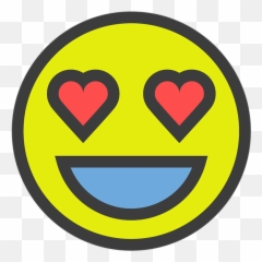 Double Heart Eye Emoji Cute Valentines Love Gift Idea - Wide Grin Png,Double Heart Icon