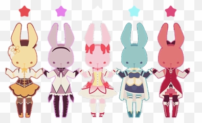 Madoka Magica Kyubey Girls Chibi Duvet Cover For Sale By - Fictional Character Png,Kyoko Sakura Icon