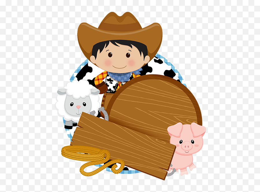 Desenho Cowboy Png 3 Image - Tema Fazendinha Png,Cowboy Png
