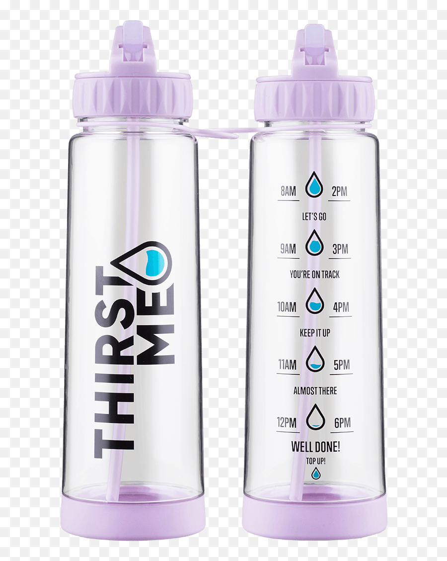 Download Hd Lilac Thirstme Water Tracker Bottle - Water Water Bottle Png,Bottle Of Water Png