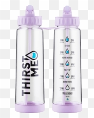 Download Hd Lilac Thirstme Water Tracker Bottle - Water Water Bottle Png,Bottle Of Water Png