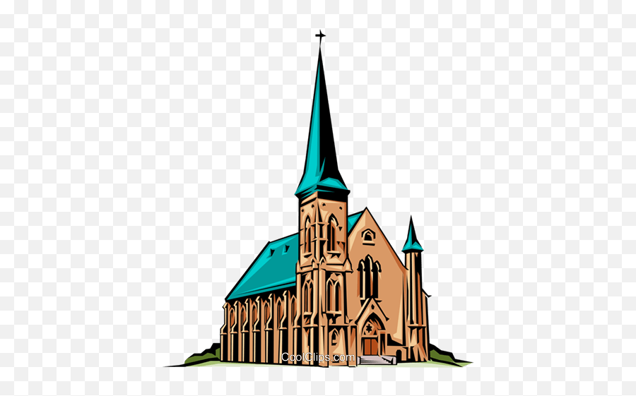 Church Royalty Free Vector Clip Art Illustration - Arch0058 Cathedral Clip Art Png,Church Clipart Png