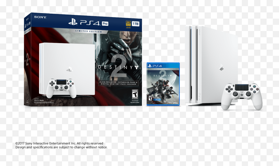 Sony Playstation 4 Pro 1tb Limited Edition Destiny 2 Bundle White 3002210 - Walmartcom Ps4 Pro Bundle Destiny 2 Png,Destiny Ghost Png