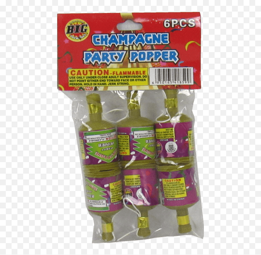 Champagne Party Poppers 6 Pack - Animal Figure Png,Party Popper Png