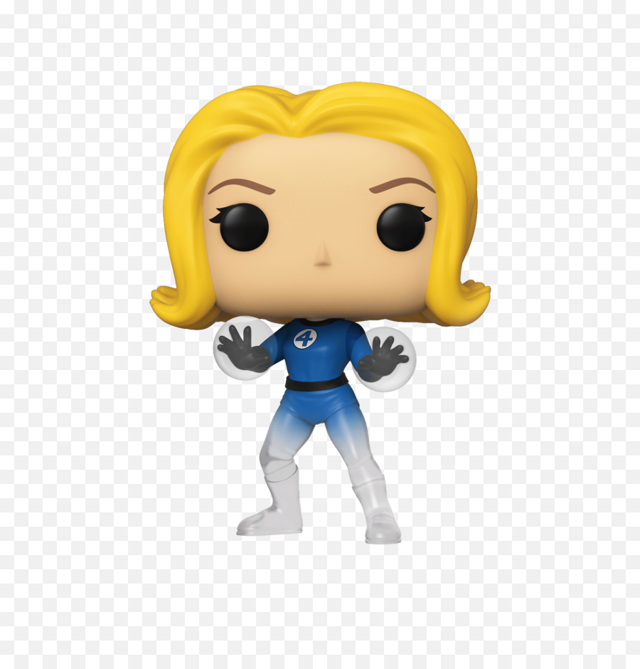 Funko Pop Marvel Fantastic Four 567 Invisible Girl Transitional - New Mint Condition Funko Pop Fantastic Four Invisible Girl Png,Fantastic Four Logo Png