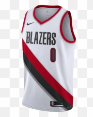 Nike Nba Portland Trail Blazers Damian - Portland Trail Blazers White Jersey Png,Damian Lillard Png