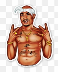 Shakur Png And Vectors For Free - 2 Pac Stickers,2pac Png
