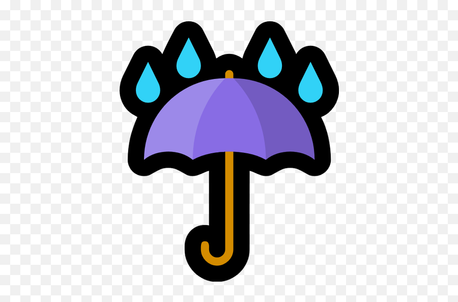 Windows Umbrella With Rain Drops - Html Special Character Gear Png,Rain Emoji Png