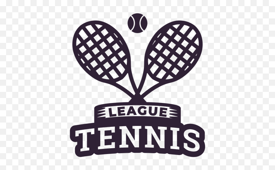 Tennis League Racket Ball Badge Sticker - Transparent Png Silhouette Tennis Ball Png,Tennis Logos