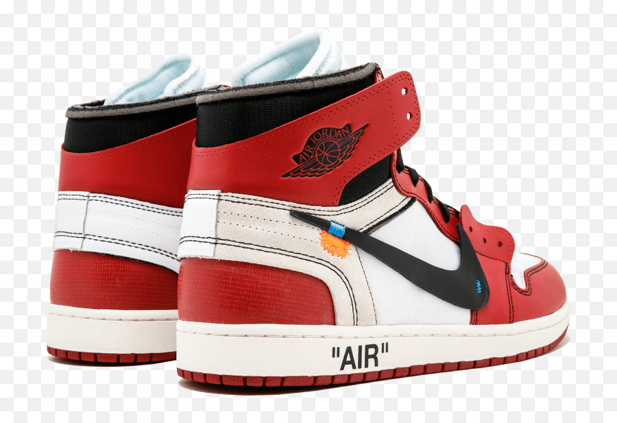 Download Off - White X Air Jordan Nike Off White Jordan 1 Jordan 1 Off White Heel Png,Jordan Transparent