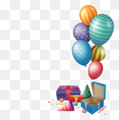 Happy Birthday Balloon Png - Gift