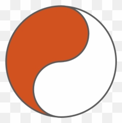 Orange And White Yin Yang Clipart - Full Size png