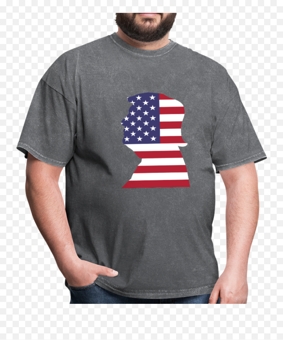 Trump Head American Flag Menu0027s T - Shirt Du0026b Zensation American Flag Png,Trump Head Png